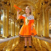 Oranje Koninginnen jurk voor meisjes 3-5 jaar (S)  - - thumbnail