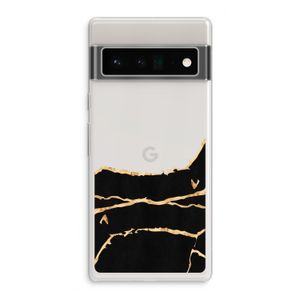 Gouden marmer: Google Pixel 6 Pro Transparant Hoesje