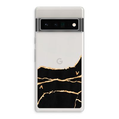 Gouden marmer: Google Pixel 6 Pro Transparant Hoesje