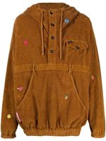 DSQUARED2 veste en velours côtelé à capuche - Marron