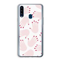 Hands pink: Samsung Galaxy A20s Transparant Hoesje