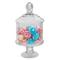 Gerimport snoeppot/voorraadpot Lisa - glas - D12,5 x H23 cm - transparant - decoratie Gerimport snoeppot/voorraadpot Lisa - glas - D12,5 x H23 cm - transparant - decoratie