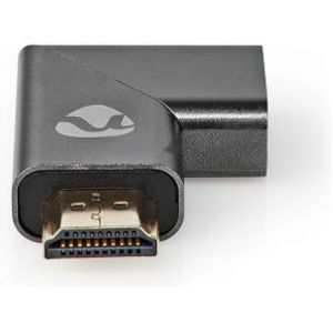 HDMI©-Adapter | HDMI Male / HDMI© Connector | HDMI Female / HDMI© Output | Verguld | Rechts Ge