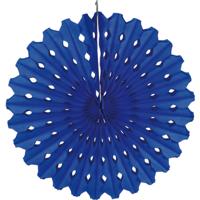 Hangdecoratie waaier/honeycomb - papier - blauw - 45 cm - feestversiering Hangdecoratie waaier/honeycomb - papier - blauw - 45 cm - feestversiering