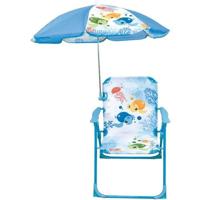 Tuinmeubelen - FUN HOUSE - Ma Petite Carapace Tortue stoel H.53 x L.38,5 x D.37,5 cm met parasol van 65 cm - Voor kinderen!