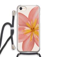Pink Ellila Flower: iPhone 7 Transparant Hoesje met koord