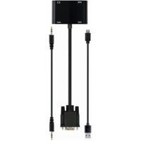 Gembird VGA naar HDMI + VGA adapterkabel, 0,15 m, zwart
