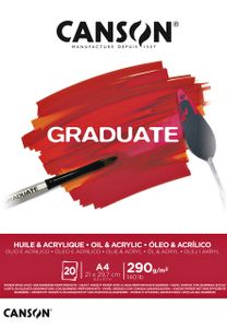 Olie Acrylblok Canson Graduate A4 290gr 20vel