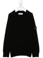 Stone Island Junior pull à patch logo - Noir - thumbnail