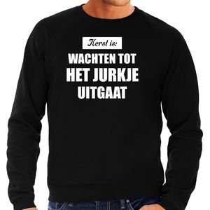 Kerst is: wachten tot het jurkje uitgaat Kerst sweater / Kerst outfit zwart voor heren