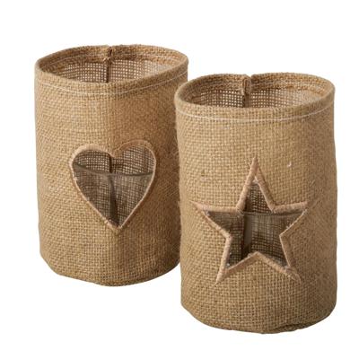 Boltze Home Windlicht finia helder glas jute øh15cm