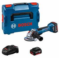 Bosch Blauw GWS 18V-10 P Accu Haakse Slijper | 125 mm | 2 x 5.0 Ah accu + lader | In L-Boxx - 06019J4101 - thumbnail
