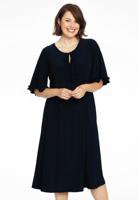 Yoek Jurk met ruches | Blauw | Maat 46/48