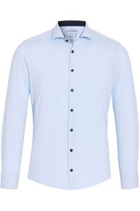 Pure Functional Slim Fit Jersey shirt lichtblauw, Effen