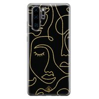 Huawei P30 Pro siliconen hoesje - Abstract faces - thumbnail