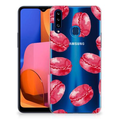 Samsung Galaxy A20s | Siliconen Case | Pink Macarons