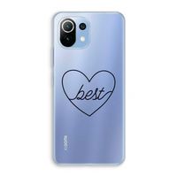 Best heart black: Xiaomi Mi 11 Lite Transparant Hoesje