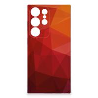 TPU Hoesje voor Samsung Galaxy S24 Ultra Polygon Red - thumbnail