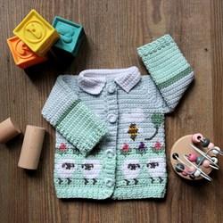 Haakpatroon Babyvestje Bloemetjes en Bijtjes