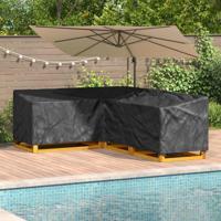 Hoes voor tuinmeubelen Zwart 250 x 180 x 80 cm 210D Oxford Stof