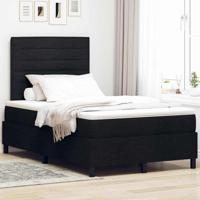 Boxspringbed met Matras en LED - Zwart 120 x 190 cm Stof