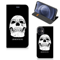 Mobiel BookCase iPhone 12 Mini Skull Eyes - thumbnail