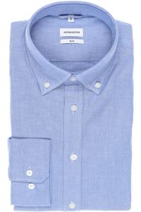 Seidensticker Smart Business Slim Fit Overhemd blauw, Faux-uni