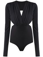 Amir Slama long sleeved bodysuit with cut details - Noir - thumbnail