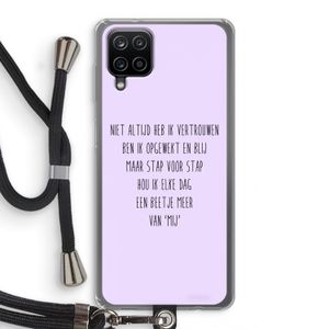 Zelfvertrouwen: Samsung Galaxy A12 Transparant Hoesje met koord