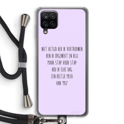 Zelfvertrouwen: Samsung Galaxy A12 Transparant Hoesje met koord