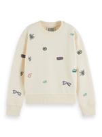 All-over embroidered sweatshirt