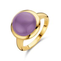 Ring Ronde steen 11,5 mm geelgoud-amethyst 7,21 ct paars