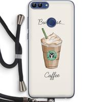 But first coffee: Huawei P Smart (2018) Transparant Hoesje met koord