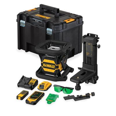 DeWALT DCE080D1GS Roterende Laser 600m Bluetooth - Groen 18V 2.0Ah in TSTAK