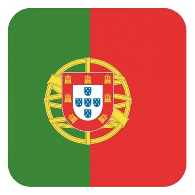 Glas viltjes met Portugese vlag 15 st