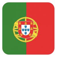 Glas viltjes met Portugese vlag 15 st