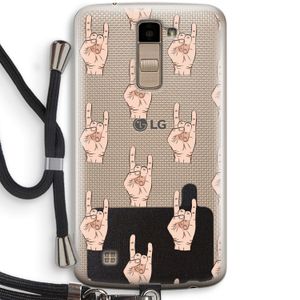 Rock: LG K10 (2016) Transparant Hoesje met koord