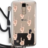 Rock: LG K10 (2016) Transparant Hoesje met koord