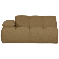Woood Mojo 1,5-zits bank arm links bouclé Geel/Bruin Melange