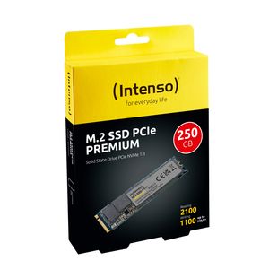 Intenso 250 GB NVMe/PCIe M.2 SSD harde schijf Retail 3835440