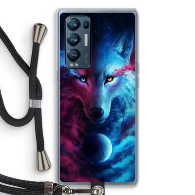 Where Light And Dark Meet: Oppo Find X3 Neo Transparant Hoesje met koord