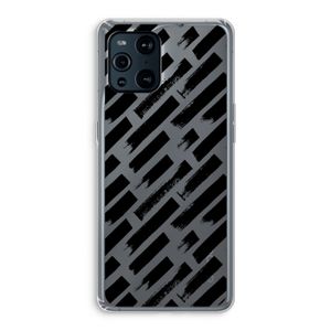 Zwarte vegen: Oppo Find X3 Transparant Hoesje