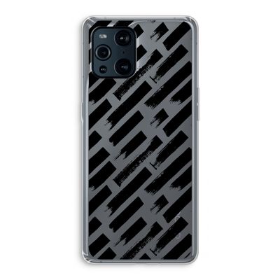 Zwarte vegen: Oppo Find X3 Transparant Hoesje