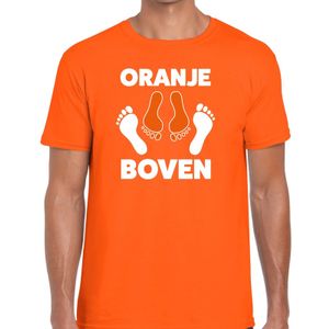 Koningsdag t-shirt oranje boven voor heren