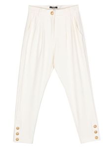 Balmain Kids pantalon fuselé à taille haute - Tons neutres