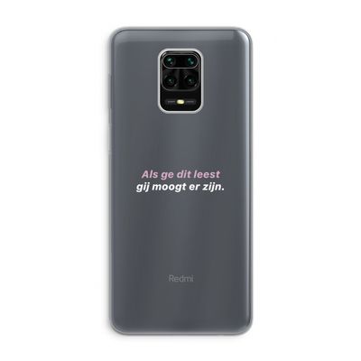 gij moogt er zijn: Xiaomi Redmi Note 9 Pro Transparant Hoesje