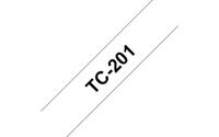 TC-201  - Labelling tape 12mm white / black TC-201 - thumbnail