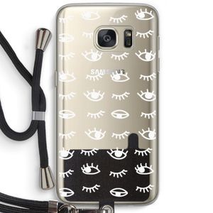Eye pattern #3: Samsung Galaxy S7 Transparant Hoesje met koord