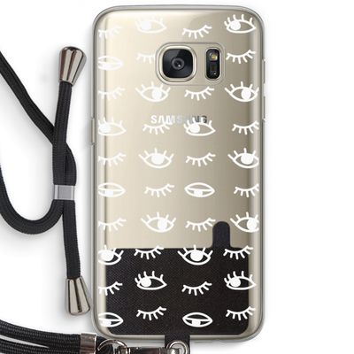Eye pattern #3: Samsung Galaxy S7 Transparant Hoesje met koord