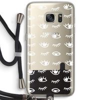 Eye pattern #3: Samsung Galaxy S7 Transparant Hoesje met koord